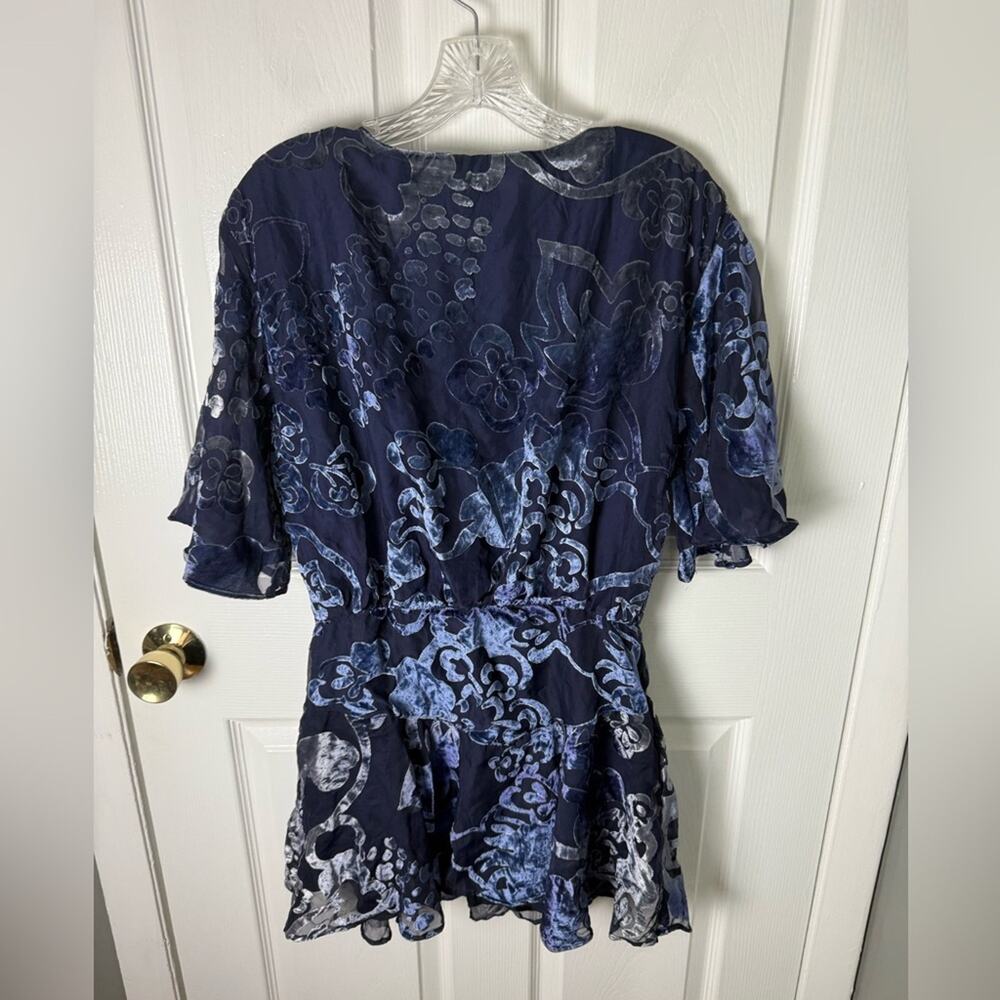 Free People Manuka Burnout Velvet Mini Dress S - Picture 2 of 5